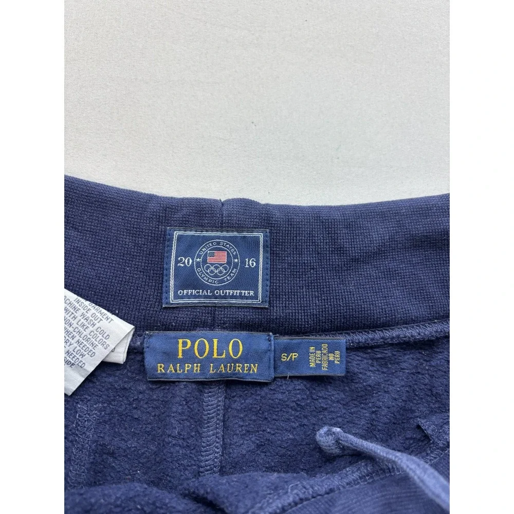 Polo Ralph Lauren Mens S Navy Blue 2016 USA Olympic Team Fleece Athletic Shorts